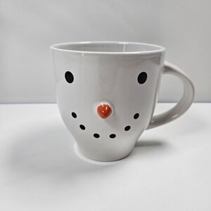 Royal Norfolk Large White Cute 20 OZ SNOWMAN FACE Coffee Tea Mug NEW Christmas